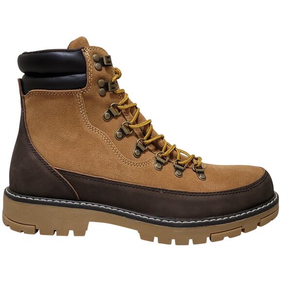 Men's Combat Hiking Ankle Boots Size US 8.5M Tan Brown Leather Territory Dunes - Picture 2 of 5